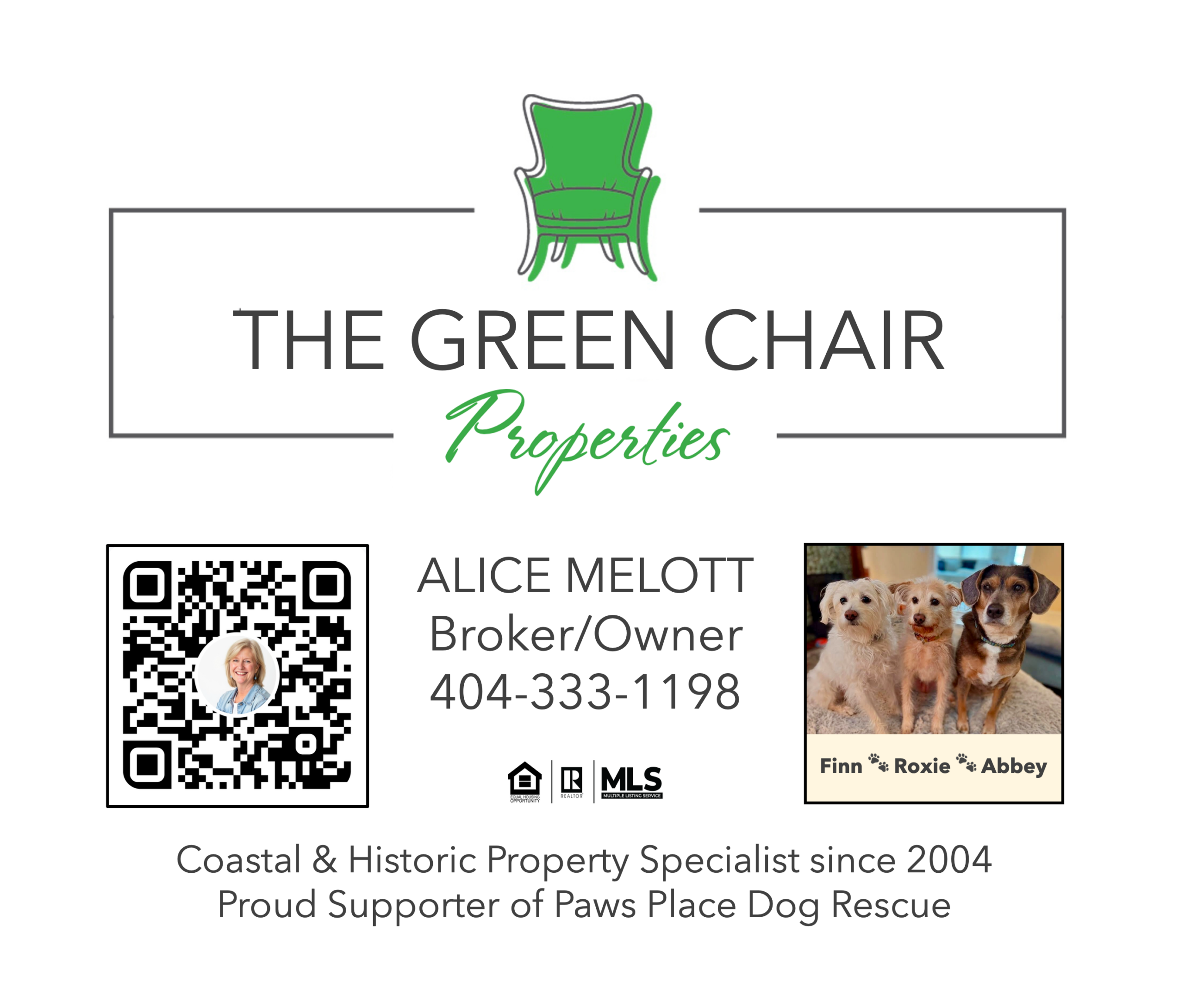 The Green Chair Properties Log - Signage Sponsor
